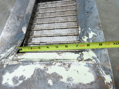 Tsubaki MT10 10"W x 74"L Chip Conveyor 7.5"W Steel Belt 29"H Discharge 220V 3PH