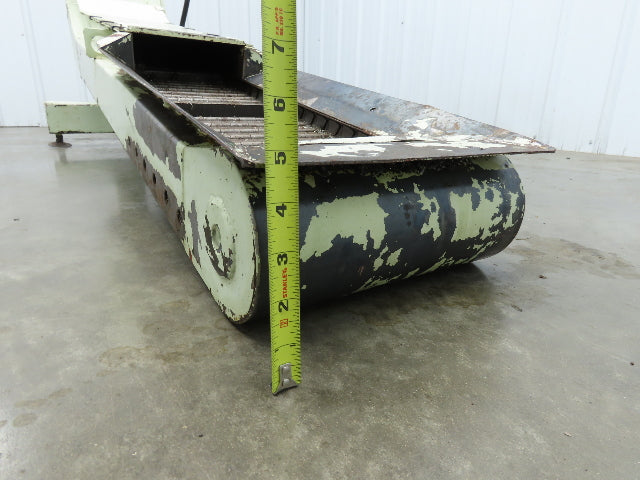 Tsubaki MT10 10"W x 74"L Chip Conveyor 7.5"W Steel Belt 29"H Discharge 220V 3PH