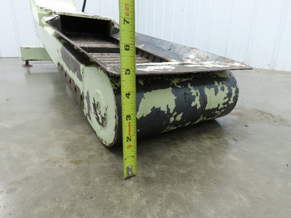 Tsubaki MT10 10"W x 74"L Chip Conveyor 7.5"W Steel Belt 29"H Discharge 220V 3PH