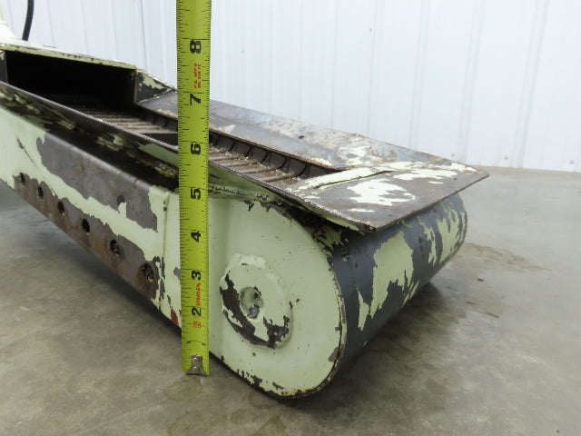 Tsubaki MT10 10"W x 74"L Chip Conveyor 7.5"W Steel Belt 29"H Discharge 220V 3PH