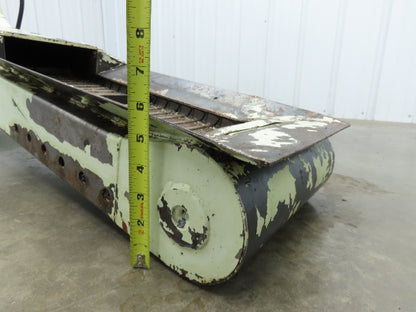 Tsubaki MT10 10"W x 74"L Chip Conveyor 7.5"W Steel Belt 29"H Discharge 220V 3PH