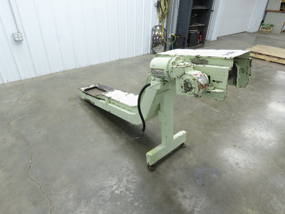 Tsubaki MT10 10"W x 74"L Chip Conveyor 7.5"W Steel Belt 29"H Discharge 220V 3PH