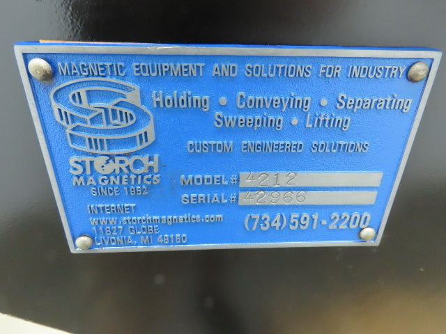Storch 12"W Magnetic Slide Chip Conveyor 32"Discharge 90° Incline 230/460V 89"L
