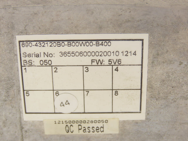 Parker 690-432120B0-B00W00-B400 Servo Drive Inverter 7.5Hp 460V 3Ph