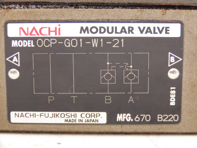 Nachi SA-G01-C6-D2-31 Hydraulic Directional Control Solenoid Valve Assy 24VDC