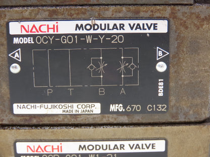 Nachi SA-G01-C6-D2-31 Hydraulic Directional Control Solenoid Valve Assy 24VDC