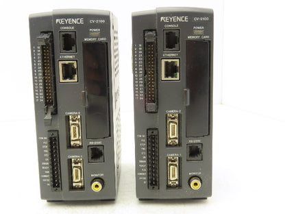 Keyence CV-2100 Machine Visual Digital Image Control Sensor Lot Of 2