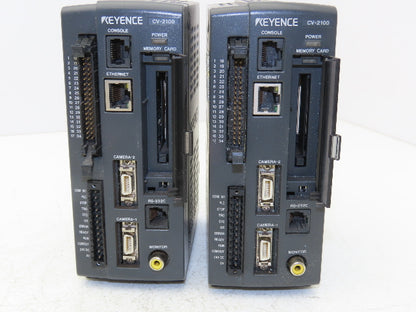 Keyence CV-2100 Machine Visual Digital Image Control Sensor Lot Of 2