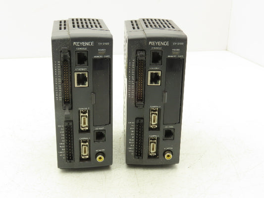 Keyence CV-2100 Machine Visual Digital Image Control Sensor Lot Of 2