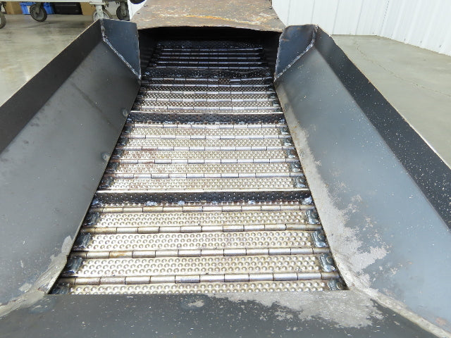 Fongex 14"W x 62"L Chip Conveyor 11.5"W Steel Belt Adj Height 220V 3PH