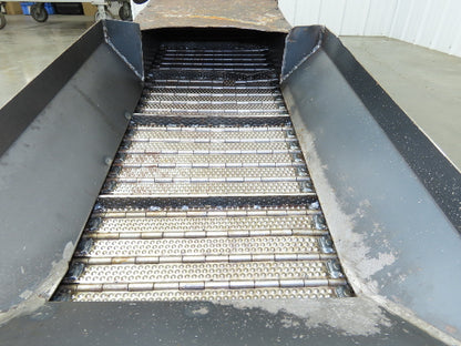 Fongex 14"W x 62"L Chip Conveyor 11.5"W Steel Belt Adj Height 220V 3PH