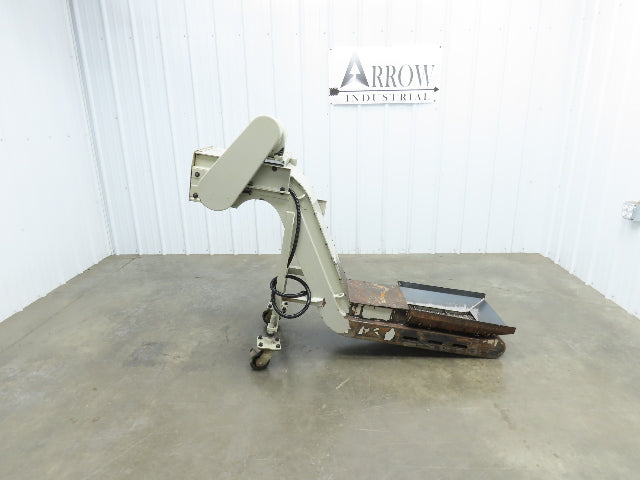Fongex 14"W x 62"L Chip Conveyor 11.5"W Steel Belt Adj Height 220V 3PH