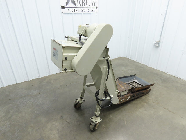 Fongex 14"W x 62"L Chip Conveyor 11.5"W Steel Belt Adj Height 220V 3PH