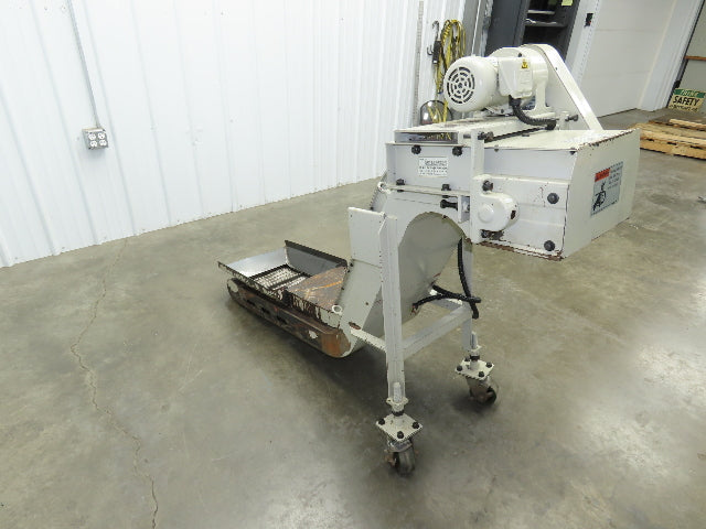 Fongex 14"W x 62"L Chip Conveyor 11.5"W Steel Belt Adj Height 220V 3PH