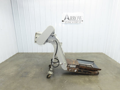 Fongex 14"W x 62"L Chip Conveyor 11.5"W Steel Belt Adj Height 220V 3PH
