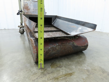 Fongex 14"W x 62"L Chip Conveyor 11.5"W Steel Belt Adj Height 220V 3PH