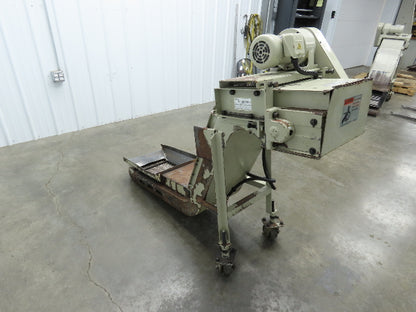 Fongex 14"W x 62"L Chip Conveyor 11.5"W Steel Belt Adj Height 220V 3PH