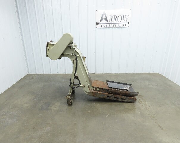 Fongex 14"W x 62"L Chip Conveyor 11.5"W Steel Belt Adj Height 220V 3PH