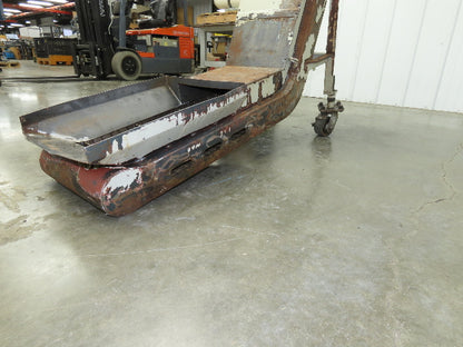 Fongex 14"W x 62"L Chip Conveyor 11.5"W Steel Belt Adj Height 220V 3PH