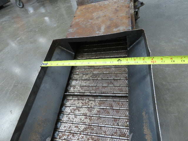 Fongex 14"W x 62"L Chip Conveyor 11.5"W Steel Belt Adj Height 220V 3PH