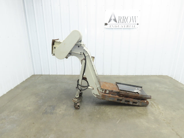 Fongex 14"W x 62"L Chip Conveyor 11.5"W Steel Belt Adj Height 220V 3PH