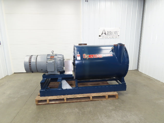 Spencer Centrifugal Multistage Blower Vacuum 1420CFM 10X10” 60Hp 460V 3Ph