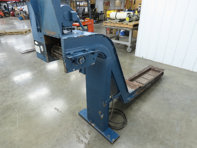 Turbo Systems 12"W x 8'L Chip Conveyor 10" Steel Belt 54" Infeed 39"H 230/460V