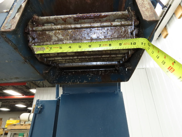 Turbo Systems 12"W x 8'L Chip Conveyor 10" Steel Belt 54" Infeed 39"H 230/460V