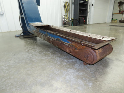 Turbo Systems 12"W x 8'L Chip Conveyor 10" Steel Belt 54" Infeed 39"H 230/460V