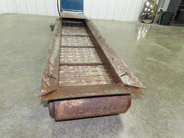 Turbo Systems 12"W x 8'L Chip Conveyor 10" Steel Belt 54" Infeed 39"H 230/460V