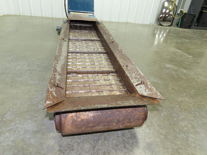 Turbo Systems 12"W x 8'L Chip Conveyor 10" Steel Belt 54" Infeed 39"H 230/460V
