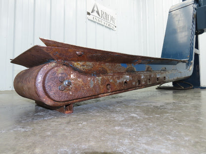 Turbo Systems 12"W x 8'L Chip Conveyor 10" Steel Belt 54" Infeed 39"H 230/460V
