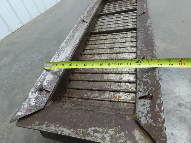 Turbo Systems 12"W x 8'L Chip Conveyor 10" Steel Belt 54" Infeed 39"H 230/460V