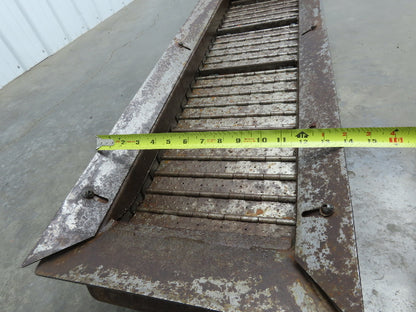 Turbo Systems 12"W x 8'L Chip Conveyor 10" Steel Belt 54" Infeed 39"H 230/460V