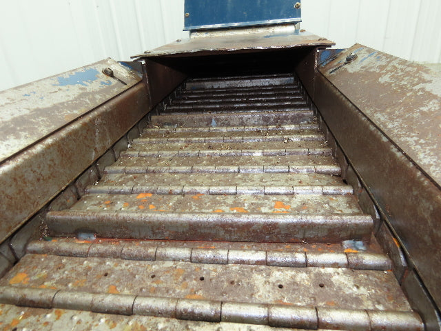 Turbo Systems 12"W x 8'L Chip Conveyor 10" Steel Belt 54" Infeed 39"H 230/460V
