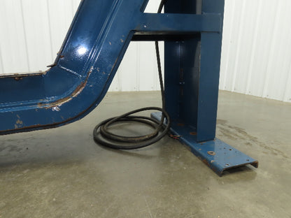 Turbo Systems 12"W x 8'L Chip Conveyor 10" Steel Belt 54" Infeed 39"H 230/460V