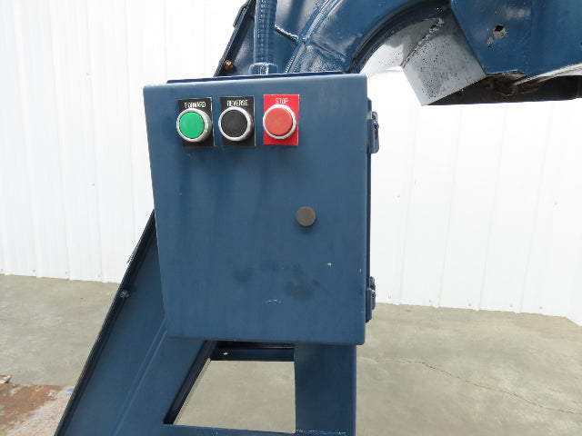Turbo Systems 12"W x 8'L Chip Conveyor 10" Steel Belt 54" Infeed 39"H 230/460V