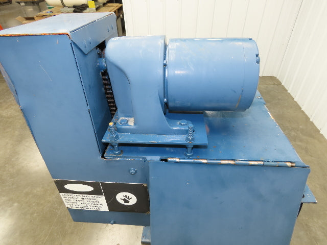 Turbo Systems 12"W x 8'L Chip Conveyor 10" Steel Belt 54" Infeed 39"H 230/460V
