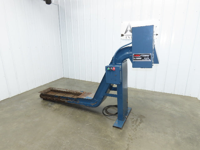 Turbo Systems 12"W x 8'L Chip Conveyor 10" Steel Belt 54" Infeed 39"H 230/460V