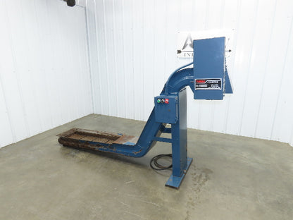 Turbo Systems 12"W x 8'L Chip Conveyor 10" Steel Belt 54" Infeed 39"H 230/460V