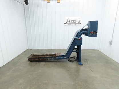 Turbo Systems 12"W x 8'L Chip Conveyor 10" Steel Belt 54" Infeed 39"H 230/460V