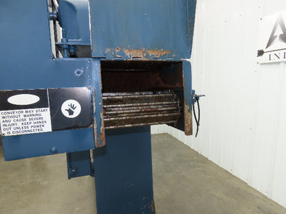 Turbo Systems 12"W x 8'L Chip Conveyor 10" Steel Belt 54" Infeed 39"H 230/460V