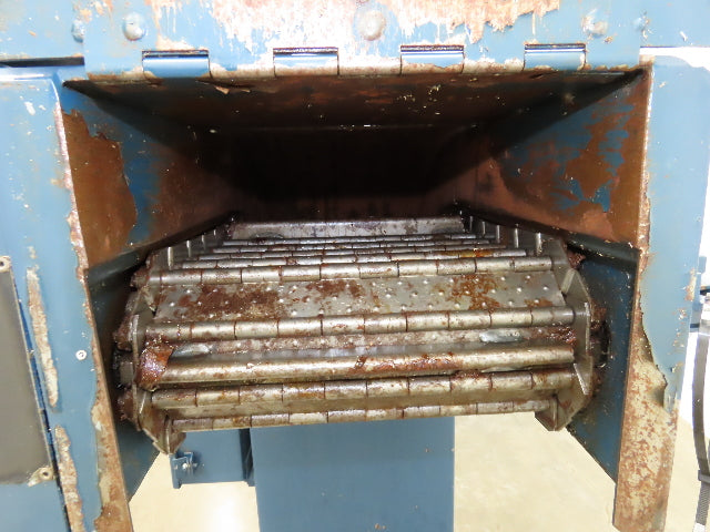 Turbo Systems 12"W x 8'L Chip Conveyor 10" Steel Belt 54" Infeed 39"H 230/460V
