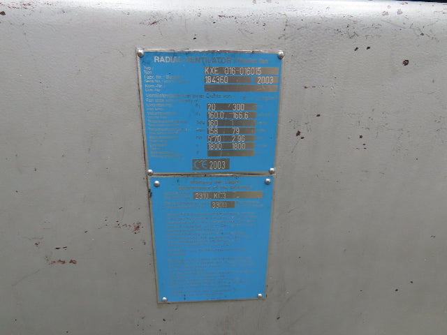 Radial Ventilator Backward Inclined Centrifugal Blower 7.5kw 3Ph 230/480V