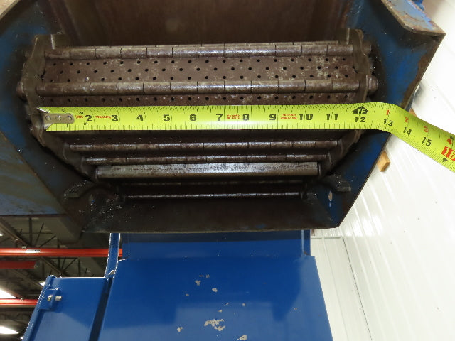Turbo Systems 14"W x 8' 8"L Chip Conveyor 12"Steel Belt 60" Infeed 38"H 230/460V