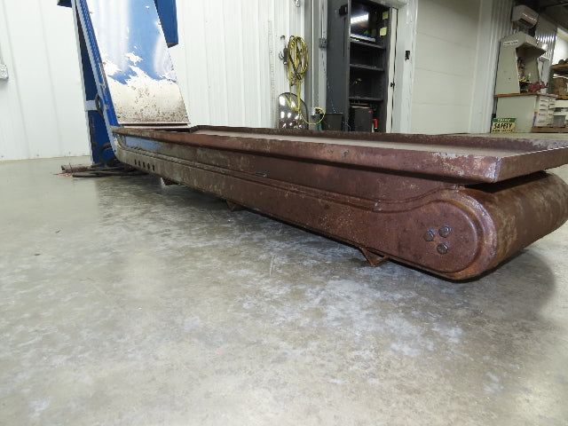 Turbo Systems 14"W x 8' 8"L Chip Conveyor 12"Steel Belt 60" Infeed 38"H 230/460V