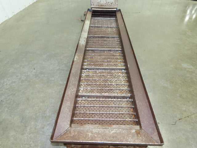 Turbo Systems 14"W x 8' 8"L Chip Conveyor 12"Steel Belt 60" Infeed 38"H 230/460V