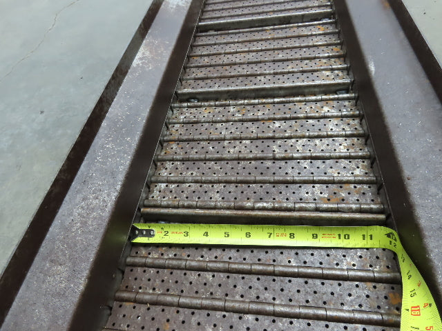 Turbo Systems 14"W x 8' 8"L Chip Conveyor 12"Steel Belt 60" Infeed 38"H 230/460V
