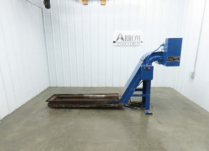 Turbo Systems 14"W x 8' 8"L Chip Conveyor 12"Steel Belt 60" Infeed 38"H 230/460V