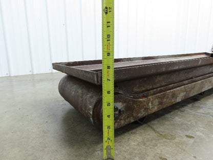 Turbo Systems 14"W x 8' 8"L Chip Conveyor 12"Steel Belt 60" Infeed 38"H 230/460V